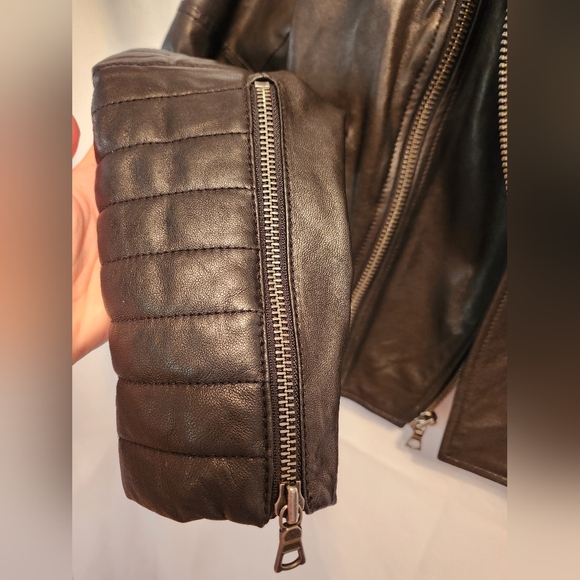 Alice + Olivia Lamb Leather Jacket - Picture 9 of 9